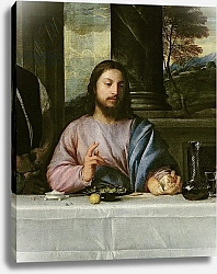 Постер Тициан (Tiziano Vecellio) The Supper at Emmaus, c.1535 2