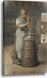 Постер Милле, Жан-Франсуа Churning Butter, 1866-68
