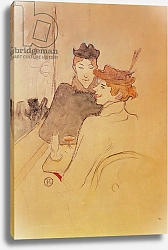 Постер Тулуз-Лотрек Анри (Henri Toulouse-Lautrec) Two women sitting in a cafe