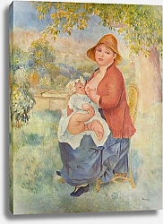 Постер Ренуар Пьер (Pierre-Auguste Renoir) Дитя у груди (Материнство)