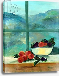 Постер Леон Мариса (совр) Interior with Window and Fruits