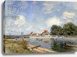 Постер Сислей Альфред (Alfred Sisley) The Weir on the Loing at Saint-Mammes; Le Barrage du Loing a Saint-Mammes, 1885