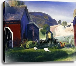Постер Белоуз Джордж Barnyard and Chickens, 1924