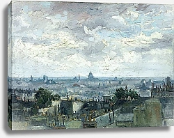 Постер Ван Гог Винсент (Vincent Van Gogh) Вид на крыши Парижа, 1886