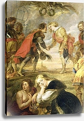 Постер Рубенс Петер (Pieter Paul Rubens) The Meeting of Ferdinand II and his son the Cardinal Infante Ferdinand in 1634