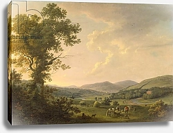 Постер Эшфорд Уильям Landscape with Haymakers and a Distant View of a Georgian House, c.1780