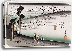 Постер Утагава Хирошиге (яп) The Monkey Plateau, Futagawa', from the series 'The Fifty-Three Stations of the Tokaido'