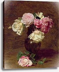 Постер Фантен-Латур Анри Pink and White Roses