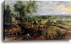 Постер Рубенс Петер (Pieter Paul Rubens) An Autumn Landscape with a view of Het Steen in the Early Morning, c.1636