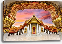 Постер Мраморный храм Бангкока, Таиланд