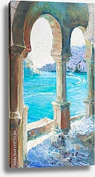 Постер Вид на море из арки