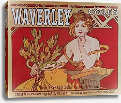 Постер Муха Альфонс Cycles Waverley Paris.