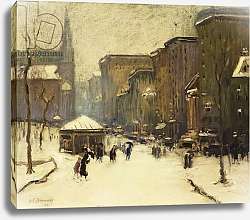 Постер Гудвин Артур Park Street Church in Snow, 1913