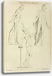 Постер Рубенс Петер (Pieter Paul Rubens) Three standing figures, seen from side and front