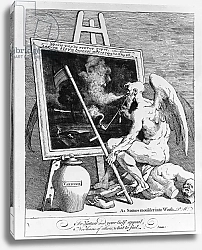 Постер Хогарт Уильям Time smoking a Picture, 1761