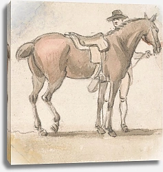Постер Сэндби Поль A Man and a Saddled Horse