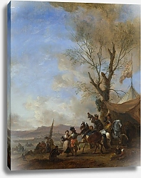 Постер Вауверман Филипс Кавелерия, задержанная у палатки маркитанта