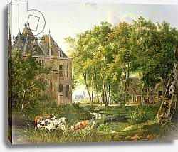 Постер Школа: Голландская 18в. The Village Pond