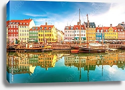 Постер Дания, Копенгаген. Отражения в чистой воде