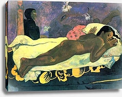 Постер Гоген Поль (Paul Gauguin) Пробуждение духа мёртвых (Manao Tupapau)