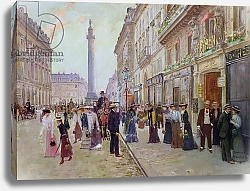 Постер Бакст Леон Workers leaving the Maison Paquin, in the rue de la Paix, c.1900