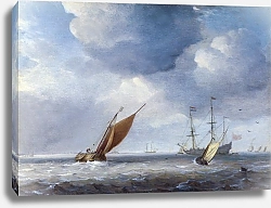 Постер Неизвестен Малые голландские корабли в бриз