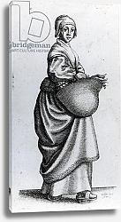 Постер Холлар Вецеслаус (грав) Maid returning from market, 1640