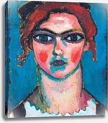 Постер Явленский Алексей Young Woman With Green Eyes, c.1910