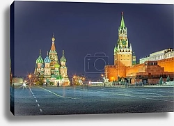 Постер St. Basil s Cathedral at dawn in Beautiful Red Square, Moscow, Russia