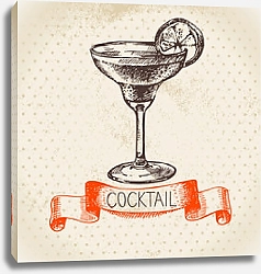Постер Иллюстрация с коктейлем маргарита