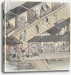 Постер Школа: Китайская 19в. View of a Market in China 1