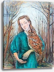 Постер Пасторе Сильвия (совр) Girl with Owl, 2012