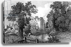 Постер Бартлет Уильям (последователи, грав) The Moat of Ongar Castle and Castle House, Essex, engraved by Henry Wallis, 1832