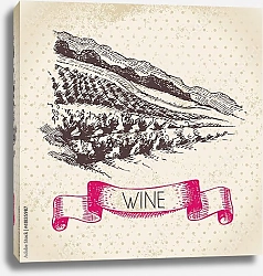 Постер Иллюстрация с виноградником