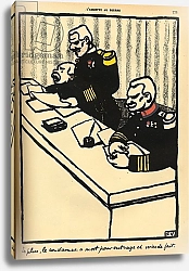 Постер Валлоттон Феликс A military tribunal pronounes a death sentence, 1902
