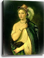 Постер Тициан (Tiziano Vecellio) Female Portrait, c.1536