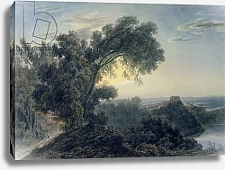 Постер Козенс Джон (акв) The Lake of Albano and Castle Gandolfo