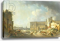Постер Демаки Пьер Clearing the Colonnade of the Louvre, 1764