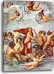 Постер Рафаэль (Raphael Santi) Фрески из виллы Фарнезина, настенная фреска. Триумф Галатеи