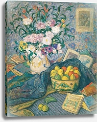 Постер Эчеваррия Хуан Vase with Bananas, Lemons and Books