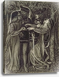 Постер Розетти Данте How They Met Themselves, c.1850/60