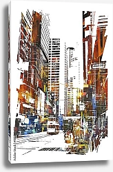 Постер Абстрактный городской пейзаж