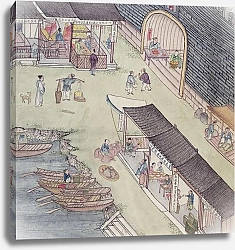 Постер Школа: Китайская 19в. View of a Market in China
