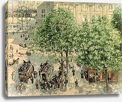Постер Писсарро Камиль (Camille Pissarro) Place du Theatre-Francais, Spring, 1898 2