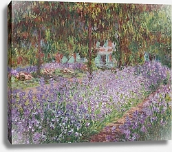 Постер Моне Клод (Claude Monet) Ирисы в саду Моне