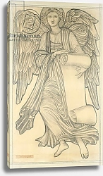 Постер Берне-Джонс Эдвард Angel with Scroll - figure number nine, 1880
