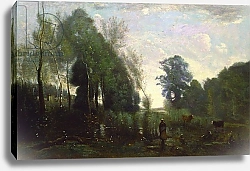 Постер Коро Жан (Jean-Baptiste Corot) Misty Morning, c.1865