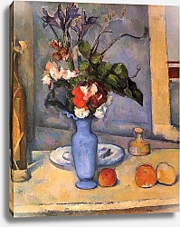 Постер Сезанн Поль (Paul Cezanne) Натюрморт с голубой вазой
