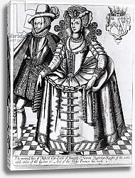 Постер Школа: Английская, 17в. Robert Carr, Earl of Somerset and his wife Frances Howard, engraved by Renold Elstrack, c.1615-16