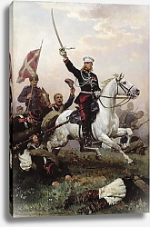 Постер Дмитриев-Оренбургский Николай Генерал Н.Д.Скобелев на коне. 1883